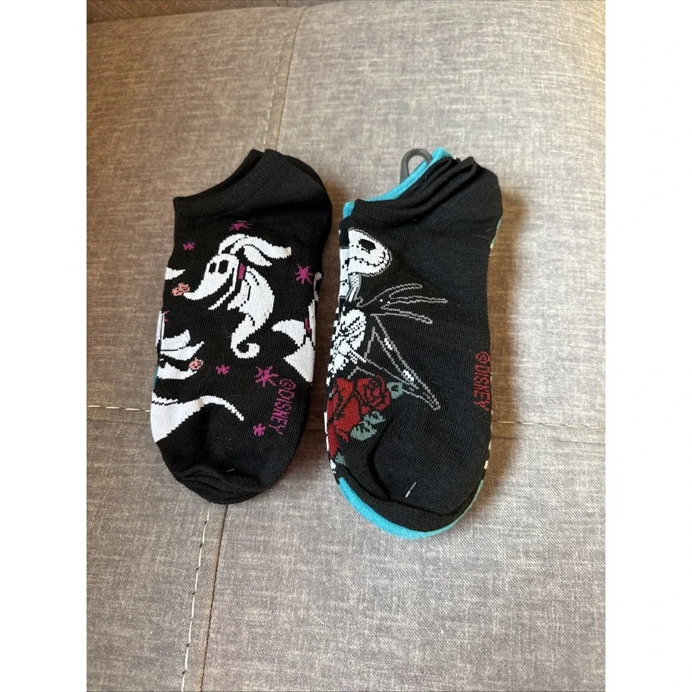 6 Pairs Nightmare Before Christmas Women's No Show Socks Jack Skellington NEW